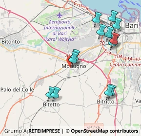 Mappa Via N. Sauro, 70026 Modugno BA, Italia (4.69538)