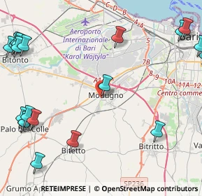 Mappa Via Udine, 70026 Modugno BA, Italia (6.972)