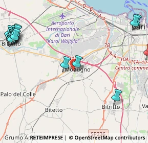 Mappa Via N. Sauro, 70026 Modugno BA, Italia (7.134)