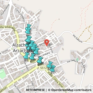 Mappa Via San Satta, 07021 Arzachena SS, Italia (0.256)