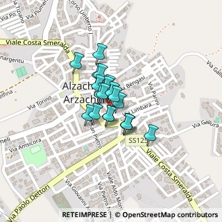 Mappa Via S. Ruzittu, 07021 Arzachena SS, Italia (0.1235)