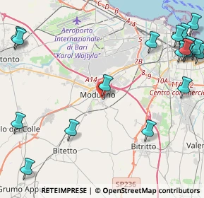 Mappa Via Stefano Parmigiani, 70026 Modugno BA, Italia (7.0775)