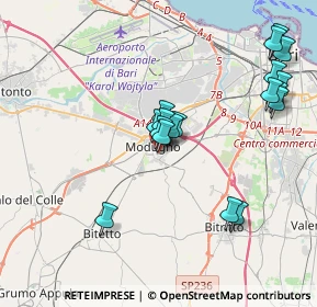 Mappa Via Martiri della Liberazione, 70026 Modugno BA, Italia (4.15056)