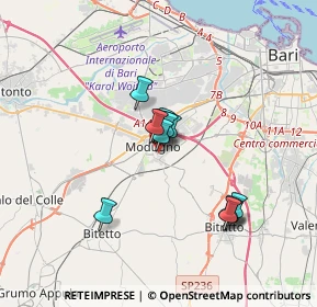 Mappa Via Martiri della Liberazione, 70026 Modugno BA, Italia (2.49231)