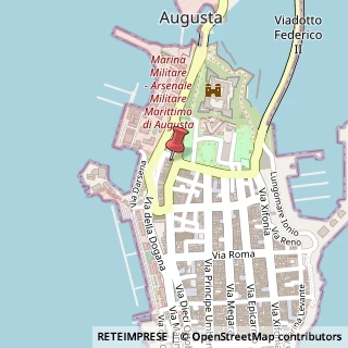 Mappa Via XIV Ottobre, 1, 96011 Augusta, Siracusa (Sicilia)