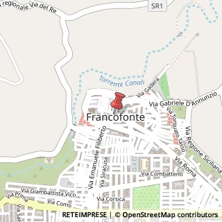 Mappa Piazza Garibaldi, 24, 96015 Francofonte SR, Italia, 96015 Francofonte, Siracusa (Sicilia)