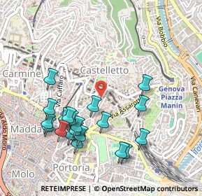 Mappa Via Mameli Goffredo, 16122 Genova GE, Italia (0.5245)