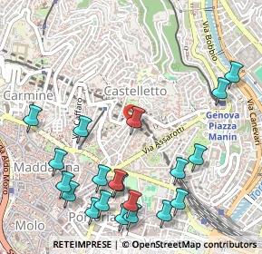 Mappa Via Mameli Goffredo, 16122 Genova GE, Italia (0.6575)