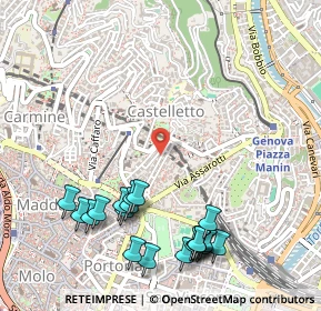 Mappa Via Mameli Goffredo, 16122 Genova GE, Italia (0.634)