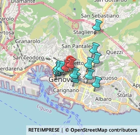 Mappa Via Mameli Goffredo, 16122 Genova GE, Italia (1.10133)