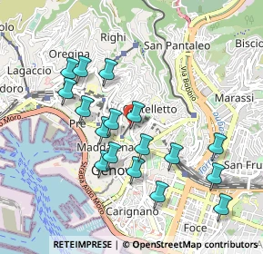 Mappa Via Agostino Bertani, 16125 Genova GE, Italia (0.93588)