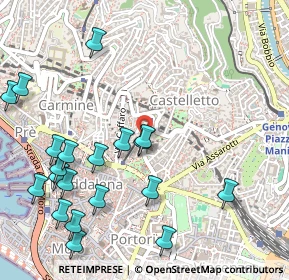 Mappa Piazza dei Cappuccini, 16125 Genova GE, Italia (0.649)