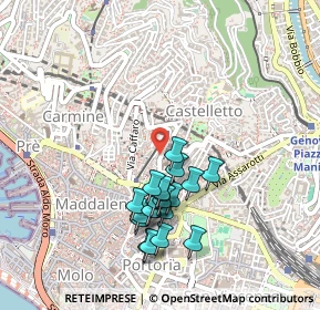 Mappa Piazza dei Cappuccini, 16125 Genova GE, Italia (0.4355)