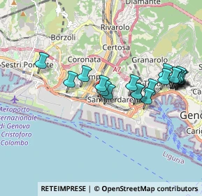 Mappa Via Stefano Dondero, 16151 Genova GE, Italia (1.8755)