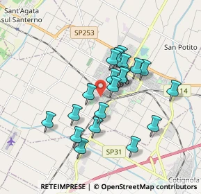 Mappa Via Gorizia, 48022 Lugo RA, Italia (1.5395)