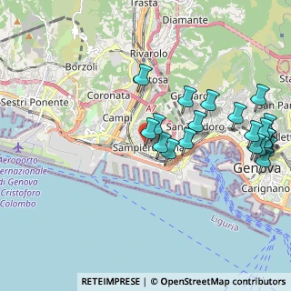 Mappa Via Nino Ronco, 16149 Genova GE, Italia (2.2985)
