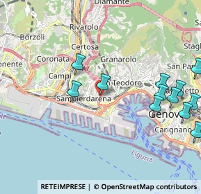 Mappa Via San Bartolomeo del Fossato, 16149 Genova GE, Italia (2.48333)
