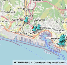 Mappa Via San Bartolomeo del Fossato, 16149 Genova GE, Italia (3.05273)