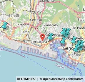 Mappa Via San Bartolomeo del Fossato, 16149 Genova GE, Italia (2.66333)
