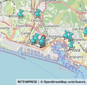 Mappa Via San Bartolomeo del Fossato, 16149 Genova GE, Italia (1.73364)