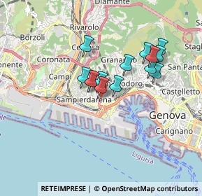 Mappa Via San Bartolomeo del Fossato, 16149 Genova GE, Italia (1.36286)