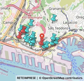 Mappa Via S. Bartolomeo del Fossato, 16149 Genova GE, Italia (0.7105)