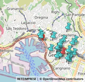 Mappa Via Antonio Gramsci, 16126 Genova GE, Italia (1.036)