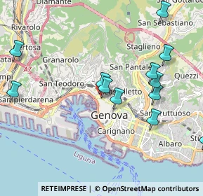 Mappa Salita della Rondinella, 16124 Genova GE, Italia (2.25417)