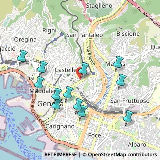 Mappa Passo Multedo, 16122 Genova GE, Italia (1.07417)