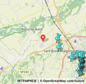 Mappa Via Mondovì, 12047 Rocca De' Baldi CN, Italia (3.70063)