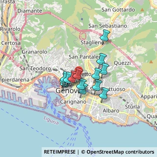 Mappa Passo Fratelli Gorrini, 16122 Genova GE, Italia (1.10067)