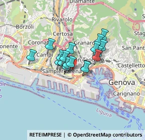 Mappa Via Generale Manfredo Fanti, 16149 Genova GE, Italia (1.07889)