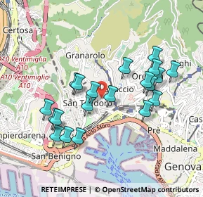 Mappa Salita San Francesco da Paola, 16126 Genova GE, Italia (0.8955)