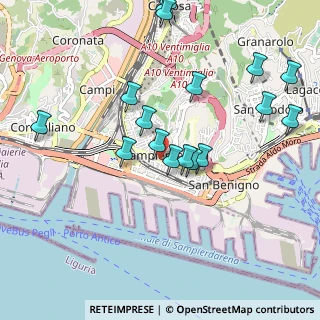 Mappa Via Antonio Cantore, 16162 Genova GE, Italia (1.08294)