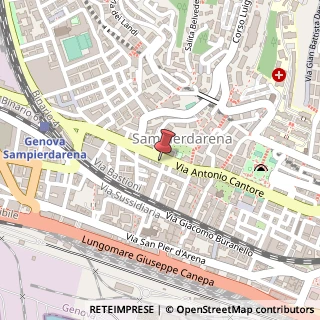 Mappa Via Antonio Cantore, 34 O, 16149 Genova, Genova (Liguria)
