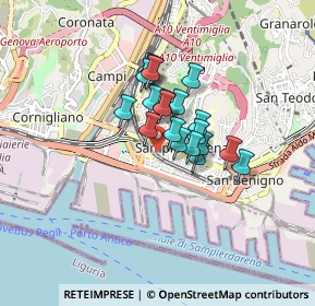 Mappa Via Urbano Rela, 16149 Genova GE, Italia (0.5445)