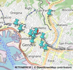 Mappa Via Palestro, 16122 Genova GE, Italia (0.72273)