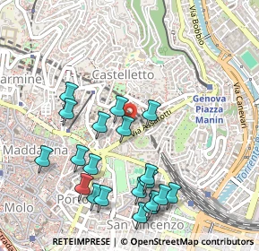 Mappa Salita Inferiore di S. Rocchino, 16122 Genova GE, Italia (0.553)