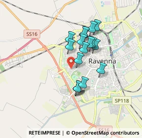 Mappa Via Diego Valeri, 48124 Ravenna RA, Italia (1.39176)