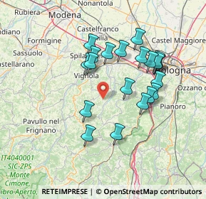Mappa Via Tiola, 40053 Valsamoggia BO, Italia (13.384)