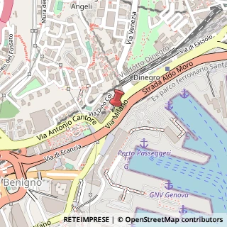 Mappa Via Milano,  40, 16126 Genova, Genova (Liguria)