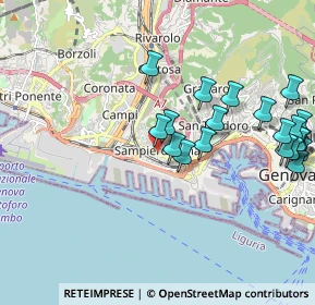 Mappa Via Cantore, 16149 Genova GE, Italia (2.2435)