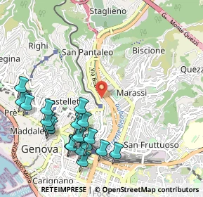 Mappa Scalinata Montaldo, 16137 Genova GE, Italia (1.2335)