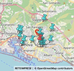 Mappa Scalinata Montaldo, 16137 Genova GE, Italia (1.376)