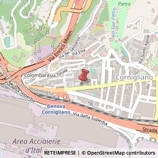 Mappa Via Cornigliano, 183/B, 16152 Genova, Genova (Liguria)