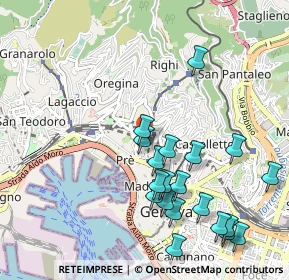 Mappa Salita di Carbonara, 16125 Genova GE, Italia (1.1265)