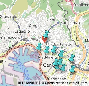 Mappa Salita di Carbonara, 16125 Genova GE, Italia (1.11417)