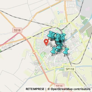 Mappa Via Ariosa, 48121 Ravenna RA, Italia (1.073)
