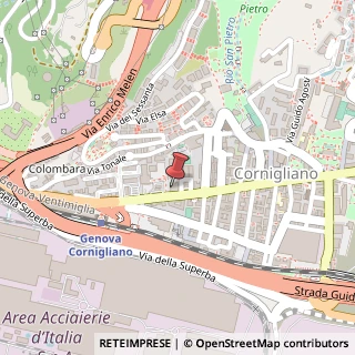 Mappa Via Cornigliano, 181, 16152 Genova, Genova (Liguria)