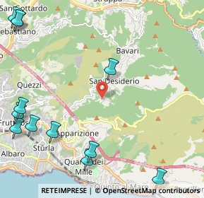 Mappa Via Mogge, 16133 Premanico GE, Italia (3.30667)